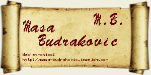 Maša Budraković vizit kartica